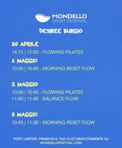 lezioni di desiree burgio al mondello sport festival